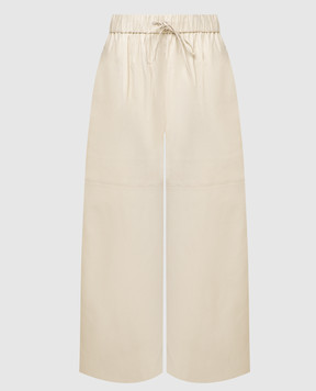 Yves Salomon Light Beige Leather Culottes 9EYP234XXAPXX