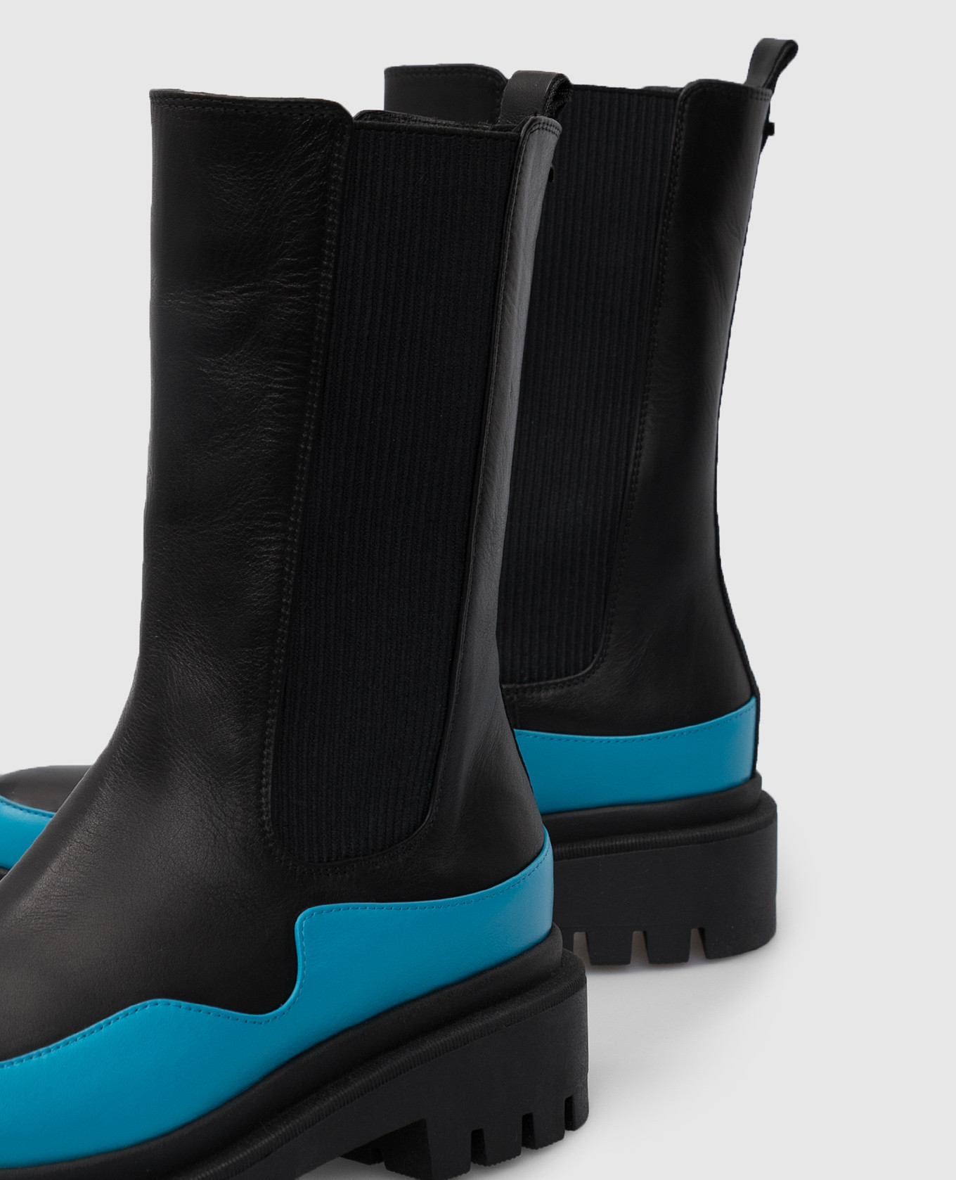 

Leather chelsea with contrast panel Babe Pay Pls, Black