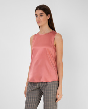 Peserico Pink silk top with chains S08893D02372