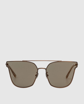 Bottega Veneta Bronze sunglasses with intrecciato details BV0140S30001684