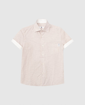Stefano Ricci Children's beige striped shirt YC002683L1666