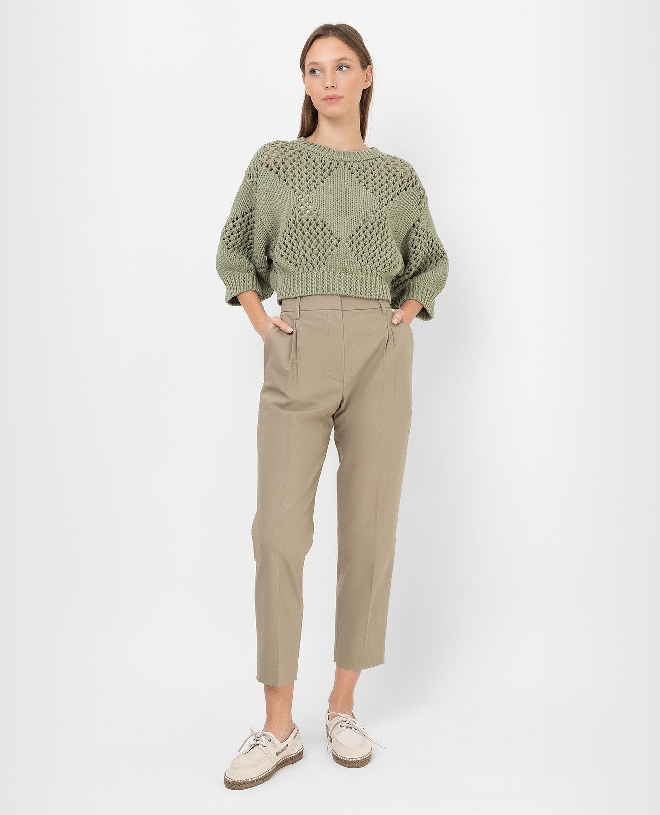 

Khaki trousers Brunello Cucinelli