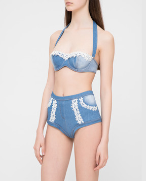 Ermanno Scervino Blue swimsuit top D344Y434BLJB