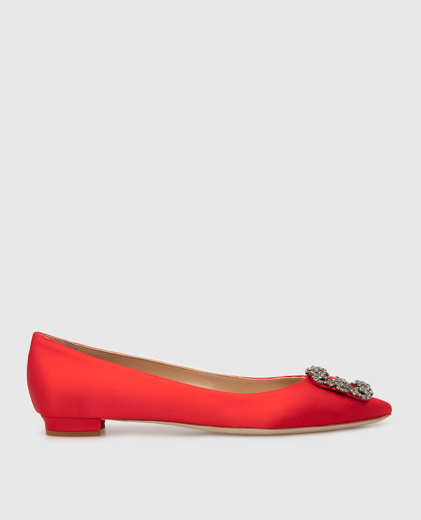 

Red ballerinas with crystals Manolo Blahnik
