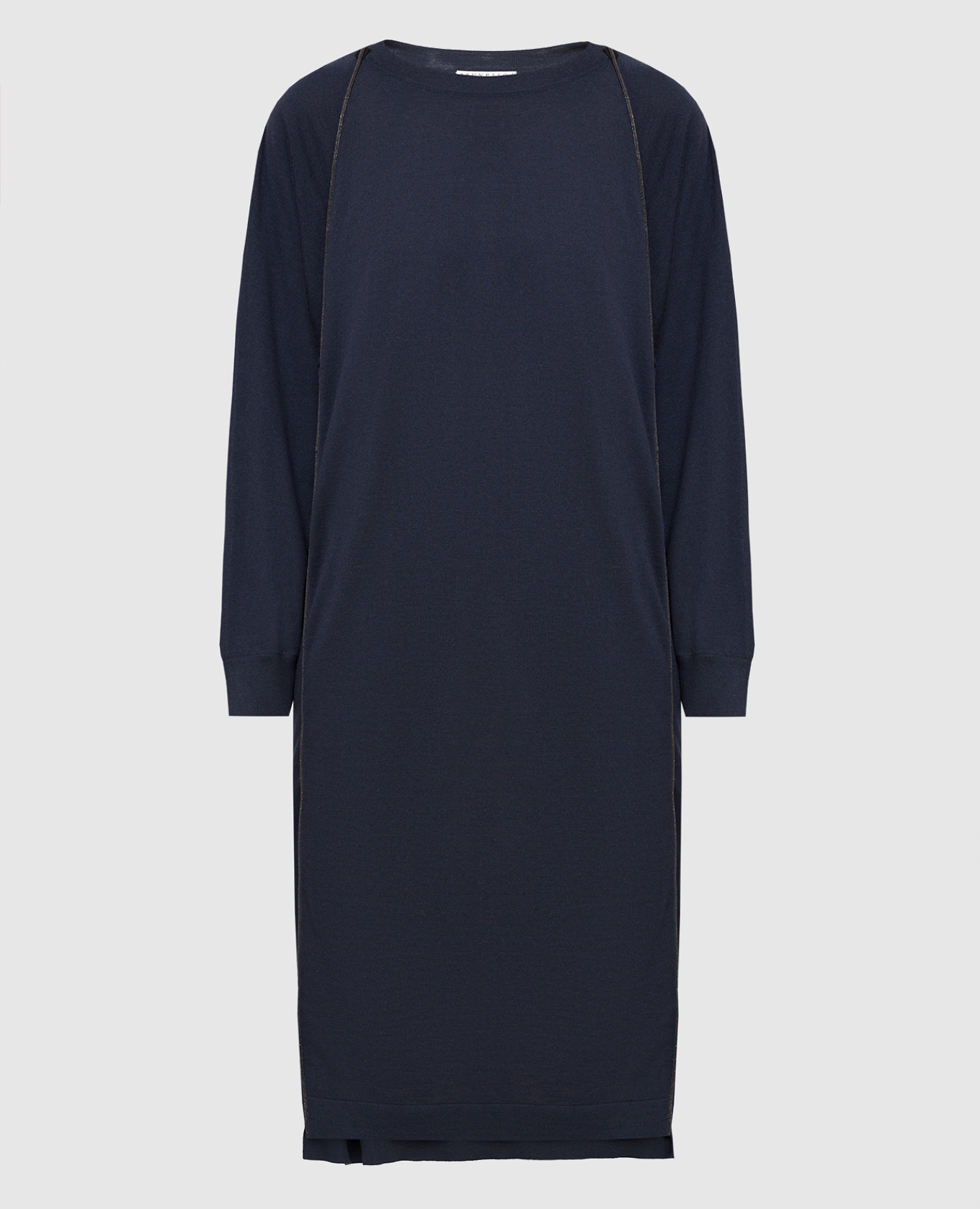 

Navy blue wool and cashmere dress Brunello Cucinelli