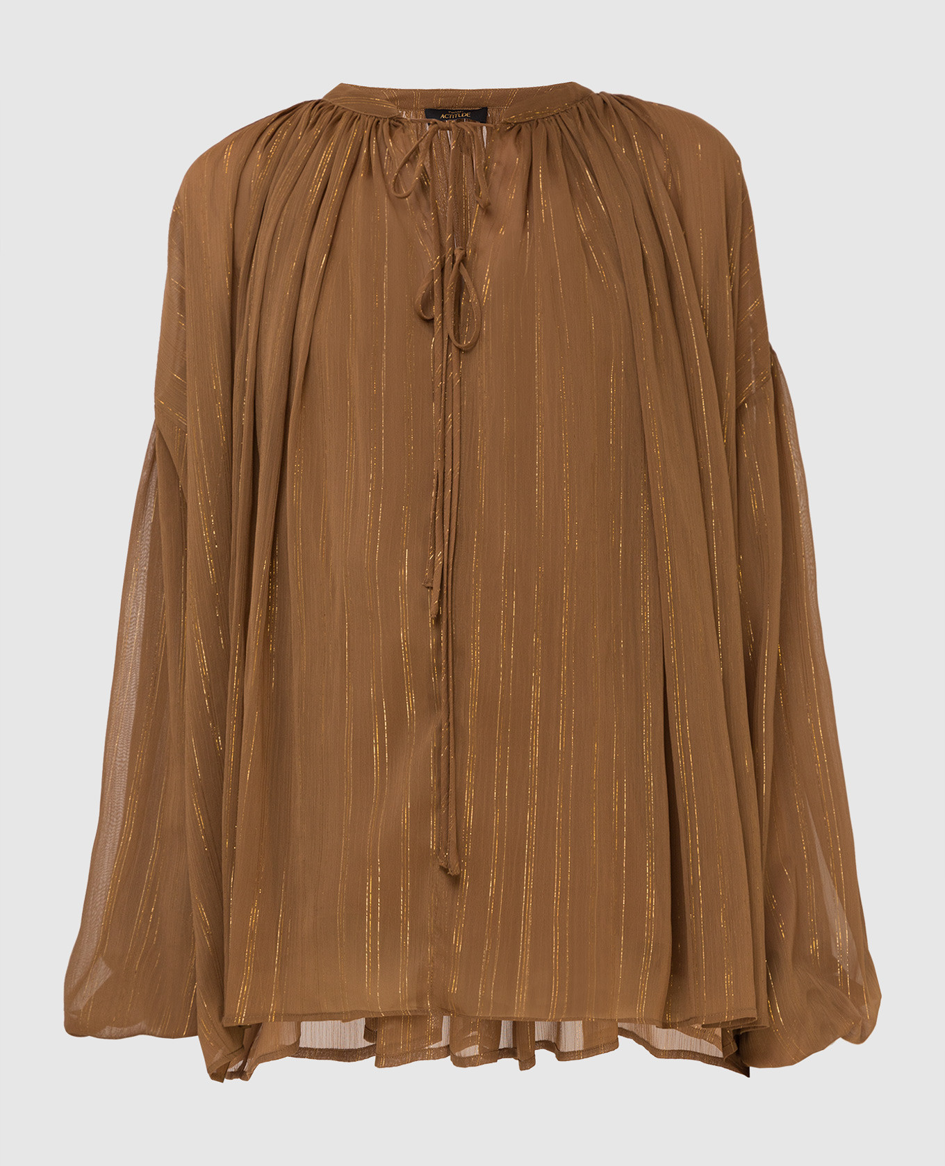 

Oversize blouse with lurex Twinset Actitude, Бежевый