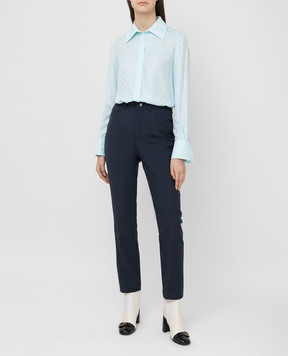 Lanvin Navy blue wool trousers RWTR532U4657
