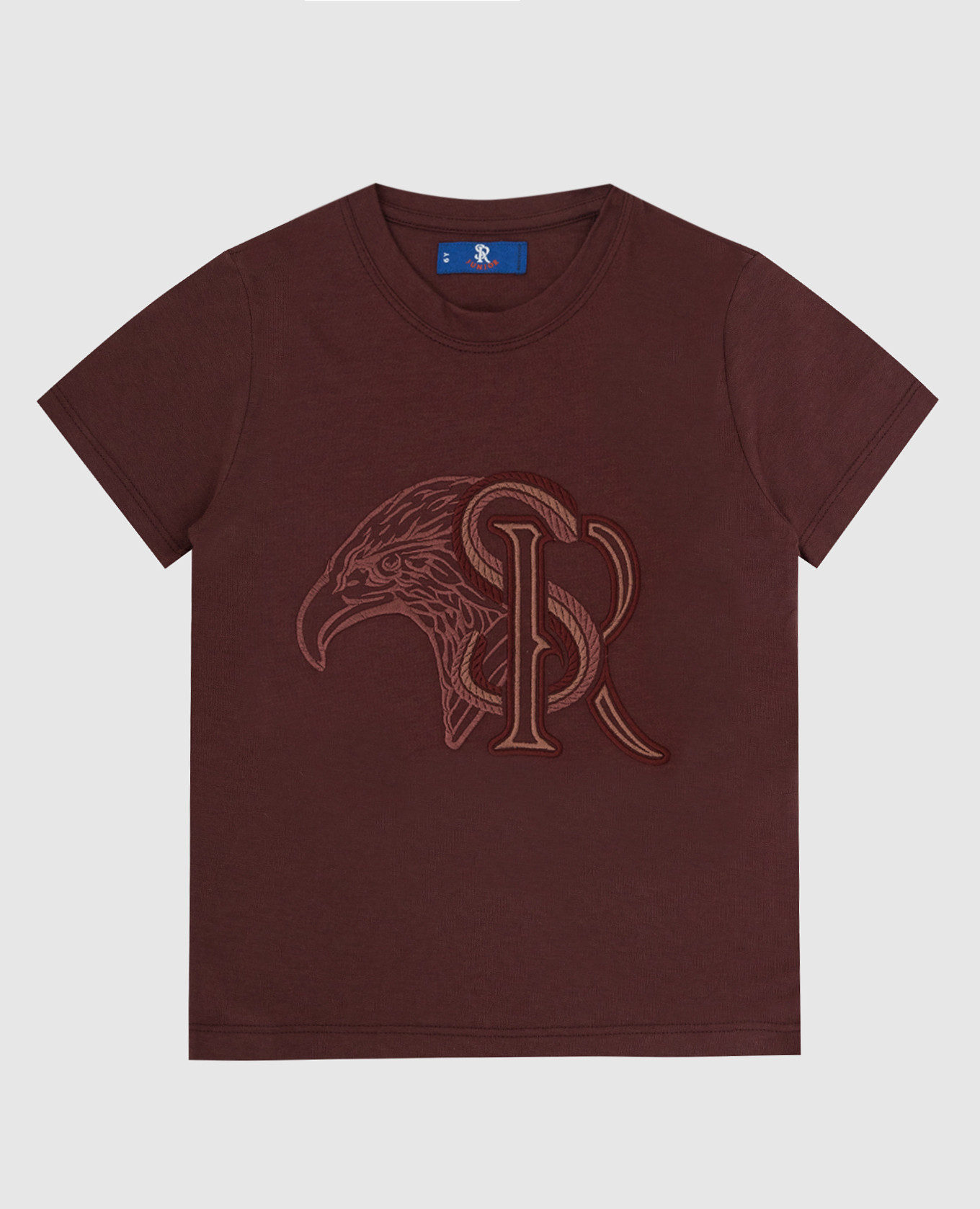 

Children's brown T-shirt with logo embroidery Stefano Ricci