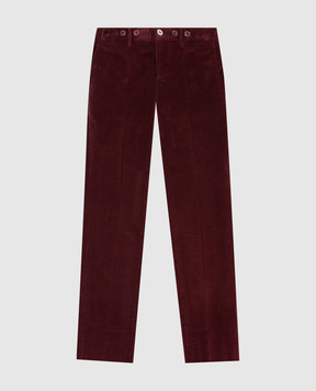 Stefano Ricci Children's burgundy corduroy trousers Y1T90AJEN0CT003E