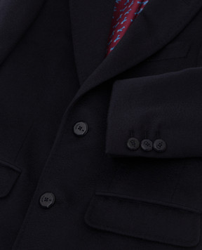 Stefano Ricci Children's dark blue cashmere coat Y1ZF992000CA10
