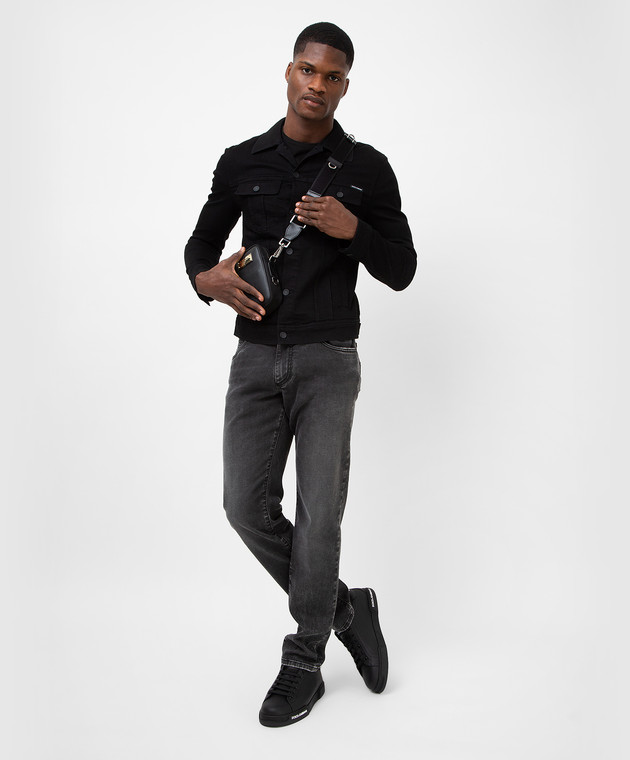 希少】Dolce&Gabbana black denim jk 46 希少】Dolce&Gabbana black