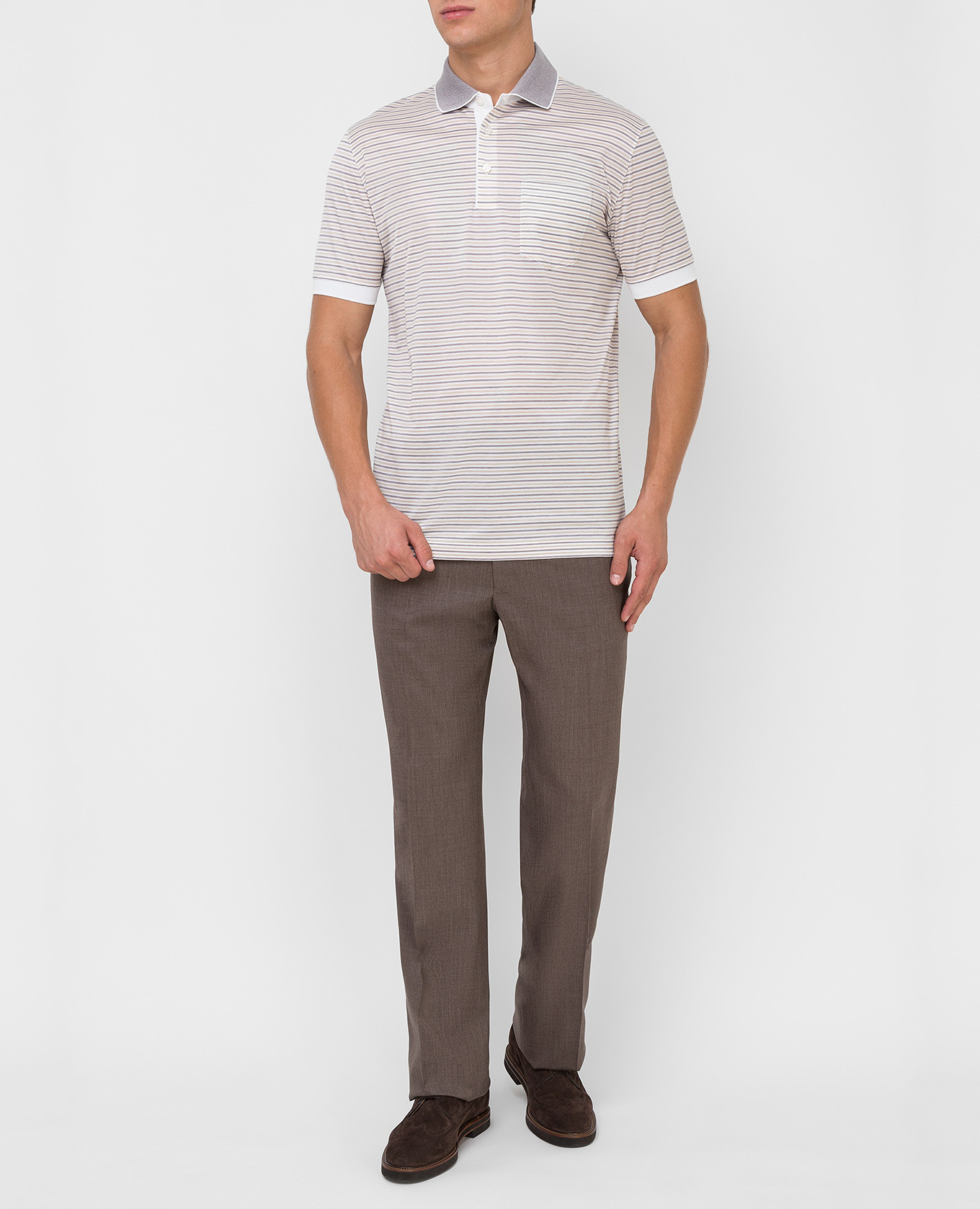 

Dark beige wool trousers Castello d'Oro