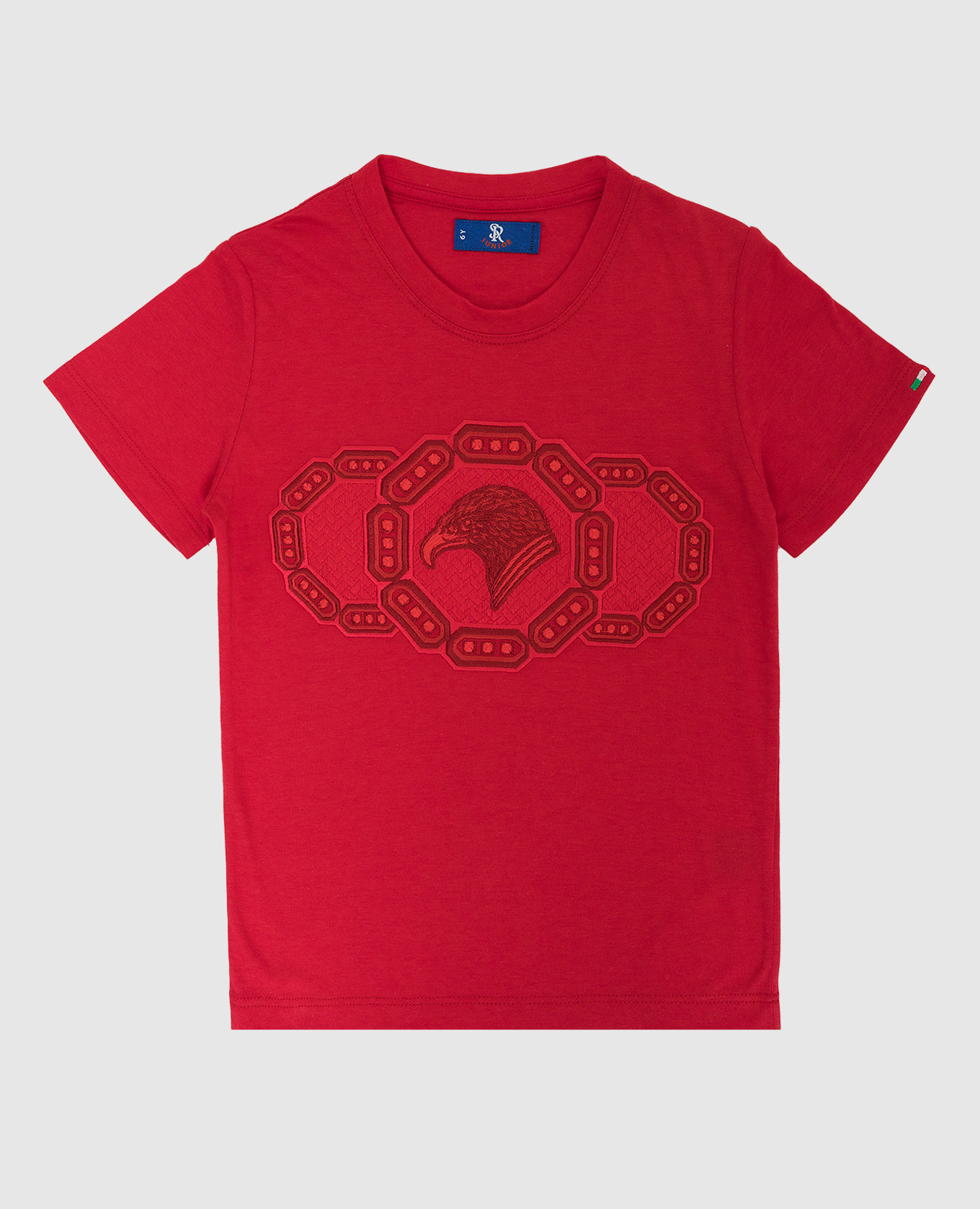 

Children's red t-shirt with embroidery Stefano Ricci