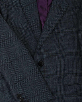 Stefano Ricci Children's dark gray jacket in wool, silk, cashmere and linen Y1RF732000PI13HC