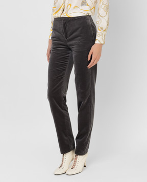 PUCCI Gray velor trousers 1URT101U677