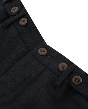 Stefano Ricci Children's dark gray wool trousers Y1T0900000W609