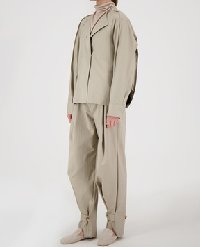 CO Slack trousers with pintucks and buckles on the legs 5040WRT