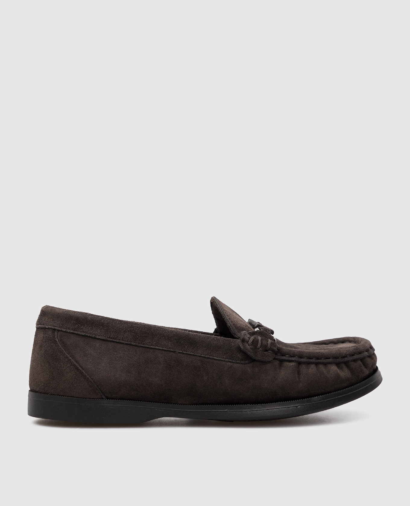 Children's dark brown suede slippers stefano ricci