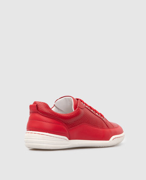 Stefano Ricci Children's red leather sneakers YRU02G899VTSSK
