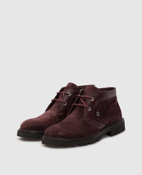 Stefano Ricci Children's maroon suede deserts YRU04G860SDVH