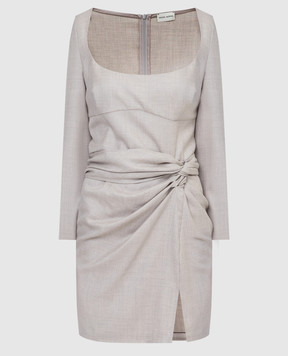 Magda Butrym Cashmere mini dress with slit and drape 168921