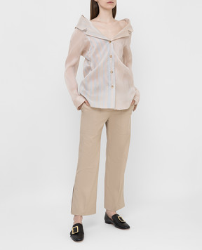 NINA RICCI Beige silk blouse 20ECTO066SE1324