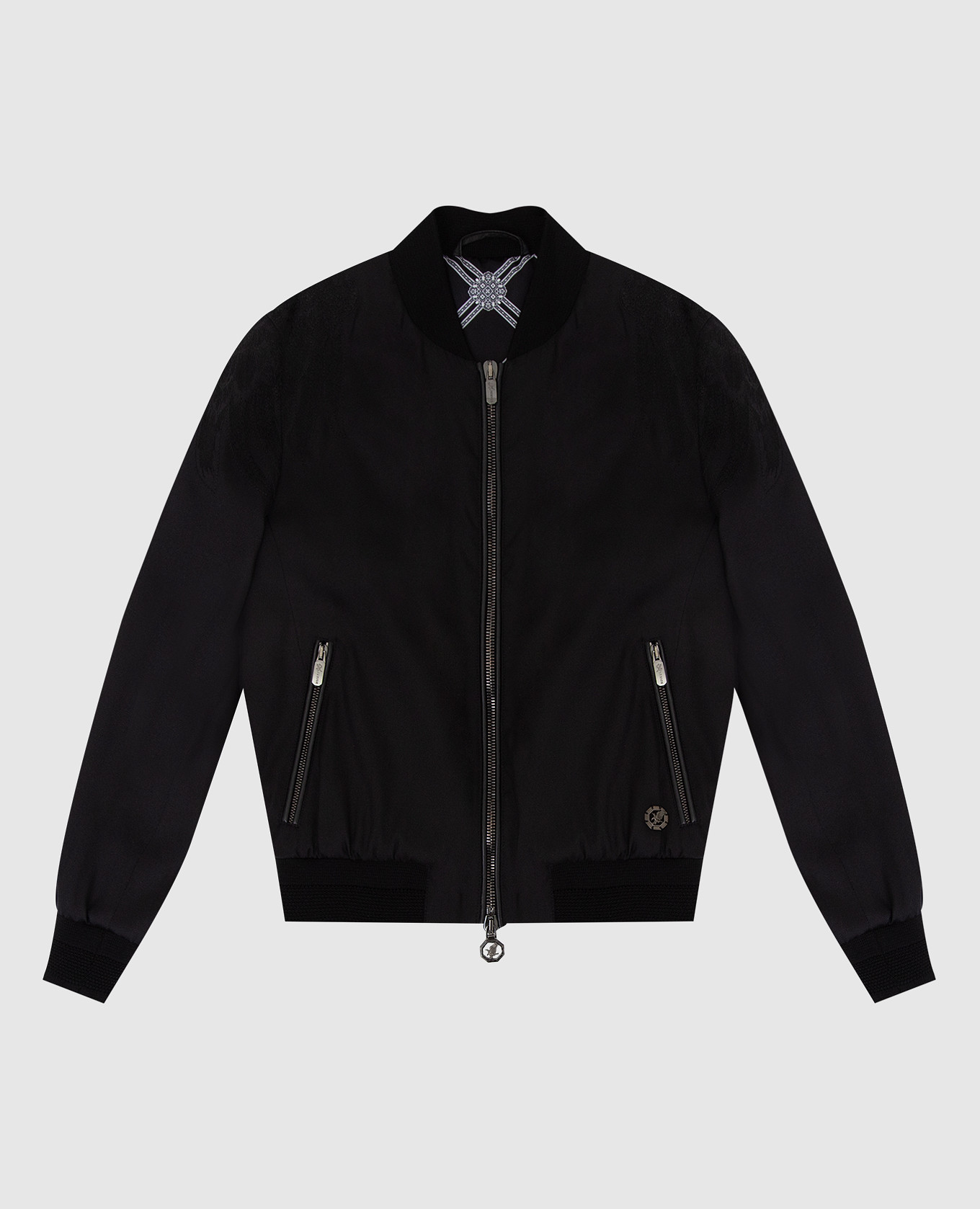 

Children's silk jacket with embroidery Stefano Ricci, Black