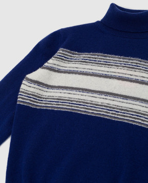 Stefano Ricci Children's sweater in cashmere, wool and silk with a pattern KYS8305D01SY6485