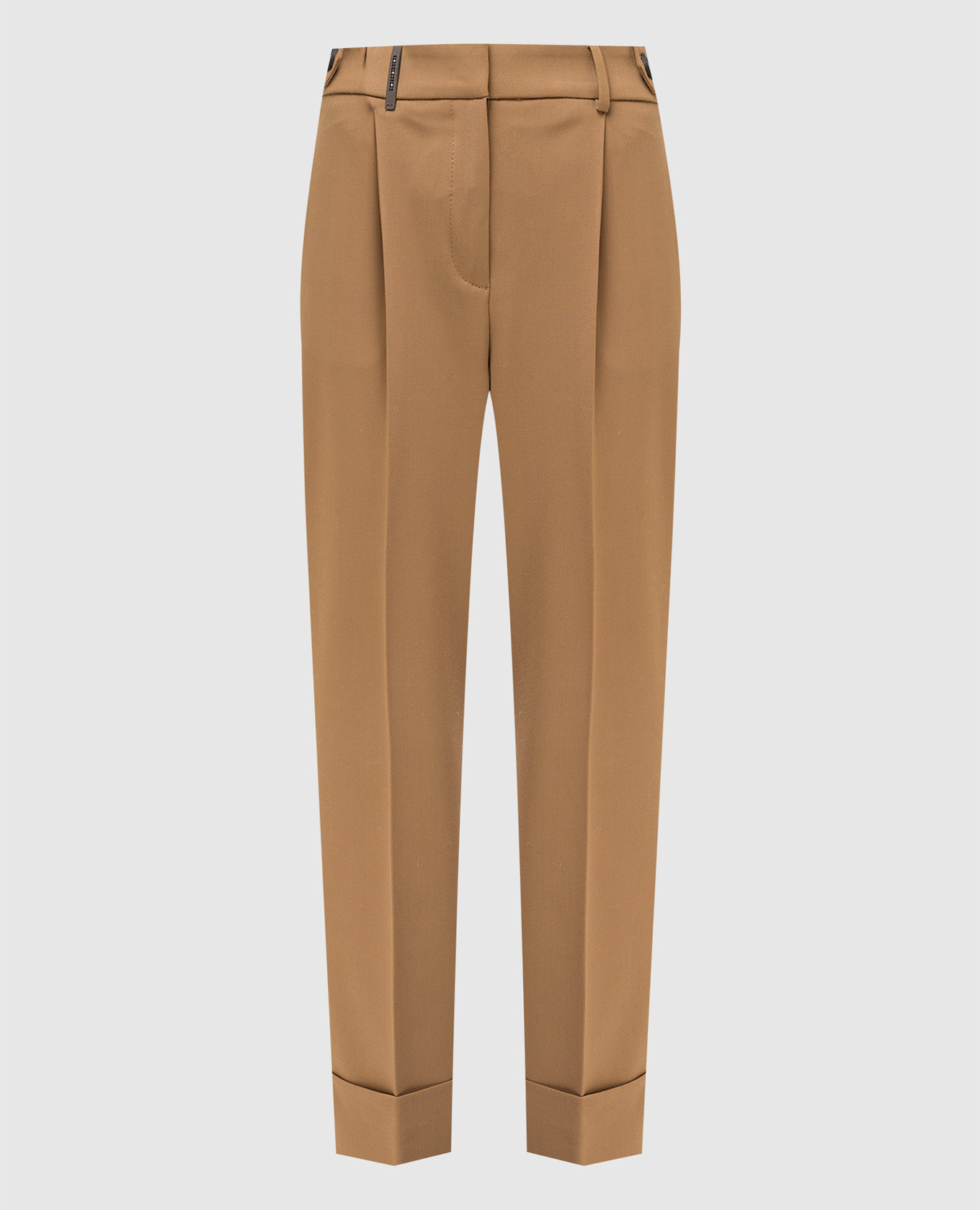 

Beige pleated trousers Peserico