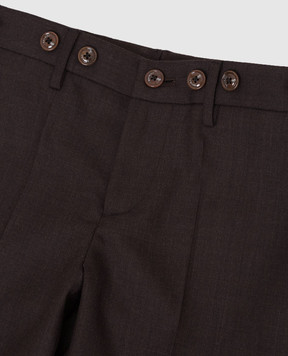 Stefano Ricci Children's dark brown wool trousers Y1T9000000HB0094