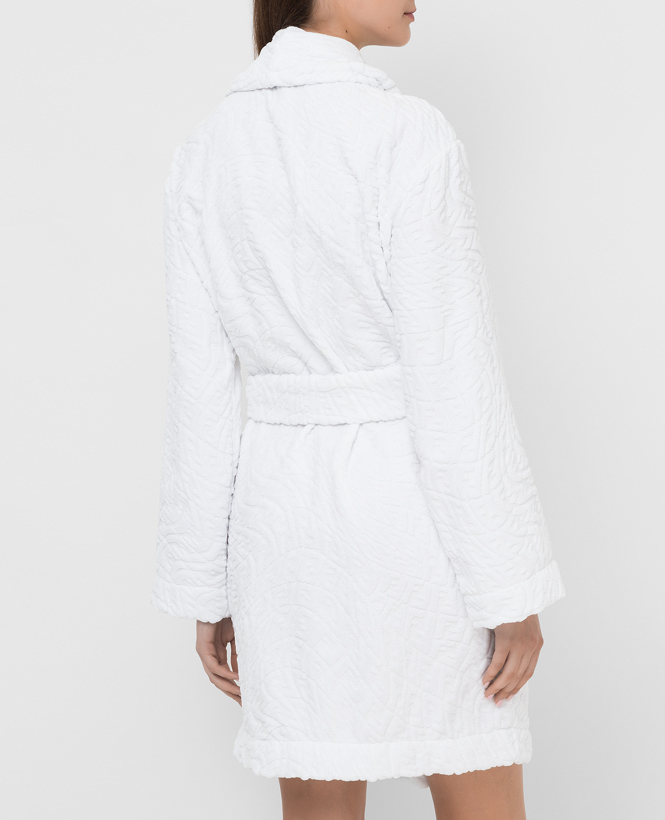 

Jacquard bathrobe in FF Vertigo pattern Fendi, White