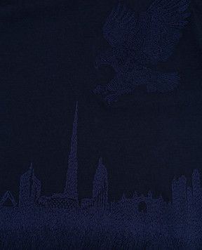 Stefano Ricci Children's dark blue t-shirt with embroidery YNH84001DB803