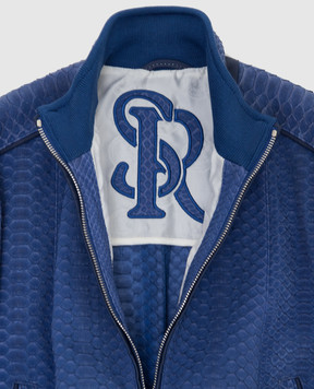 Stefano Ricci Children's blue python leather jacket YDJ8200030PITNBK