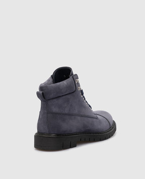 Stefano Ricci Children's blue leather boots YRU11G877HUNA