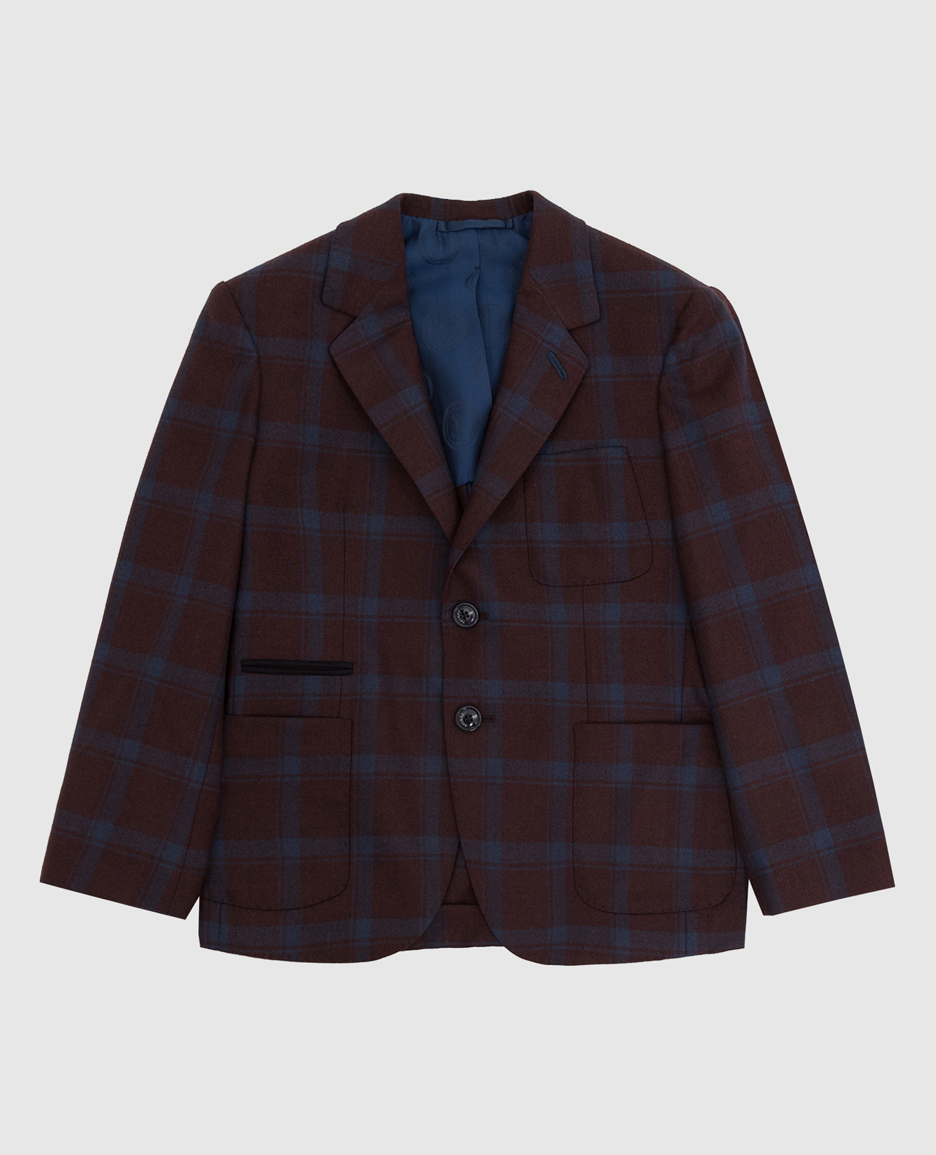 Children's plaid wool blazer stefano ricci