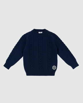 Stefano Ricci Patterned cashmere baby sweater YAK6S05G01F6SA04