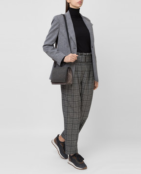 Brunello Cucinelli Checked wool trousers MP020P7752