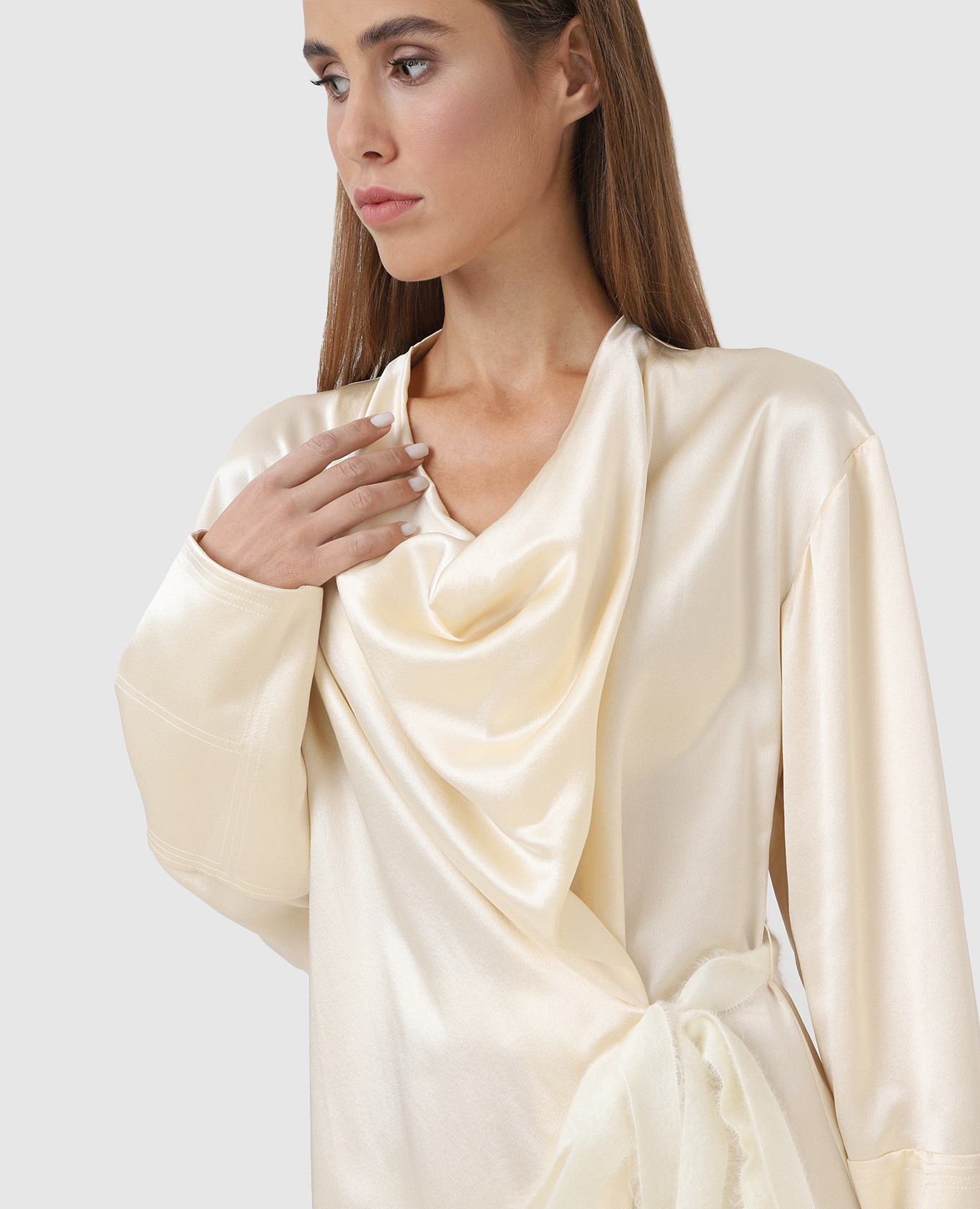 

Draped silk dress Roksanda, Beige