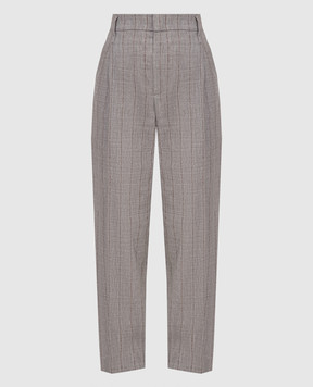 Brunello Cucinelli Striped linen and wool trousers MH508P7589