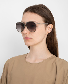 Alexander McQueen Gradient Aviator Sunglasses AM0115S30001841