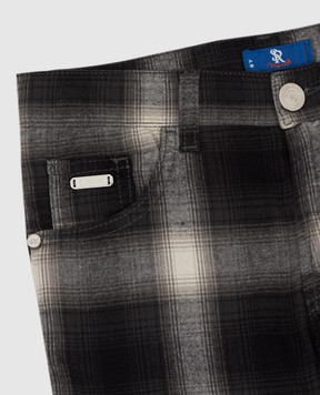 Stefano Ricci Children's plaid trousers YFT7400070K10T