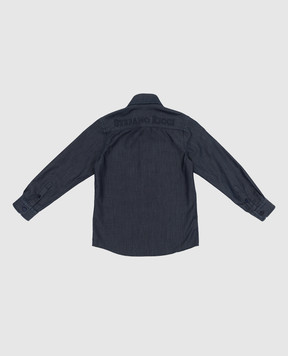 Stefano Ricci Children's dark blue shirt YC005766EX1906