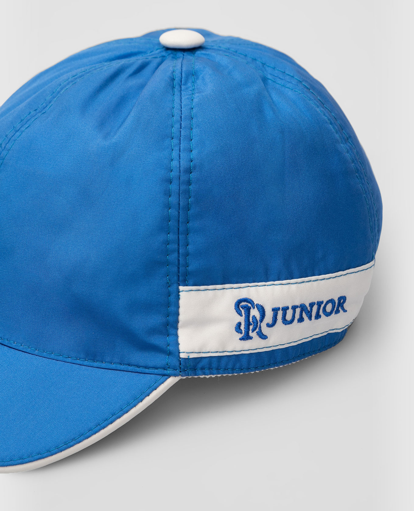 

Children's blue silk cap with logo Stefano Ricci