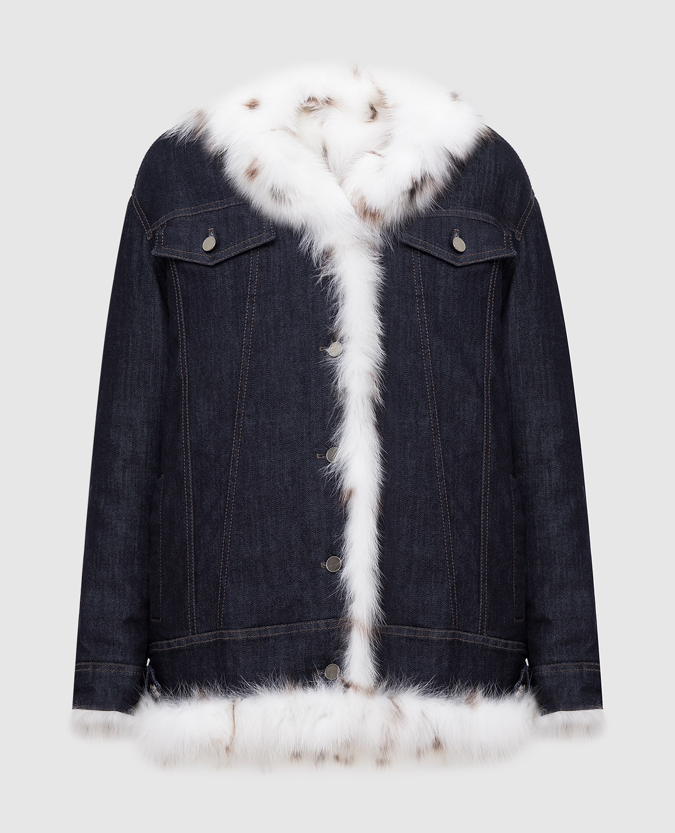 

Dark blue fur jacket Florence Mode