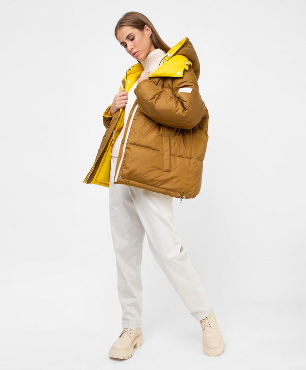 Yves Salomon Army - Yellow Reversible Down Jacket 22WFV03870M03W