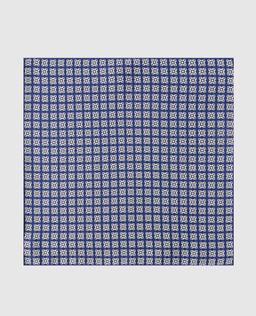 Stefano Ricci Children's blue silk set of patterned tie and shawl YDH27025