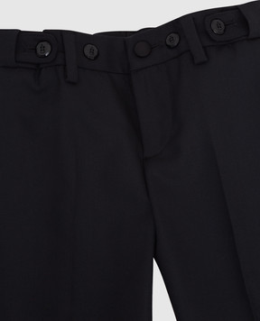 Stefano Ricci Children's black wool trousers Y2T9500000W609