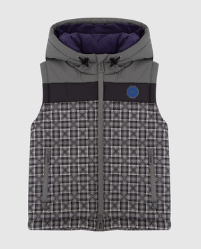 Stefano Ricci Children's gray vest in a pattern YAJ6S40030HN0023