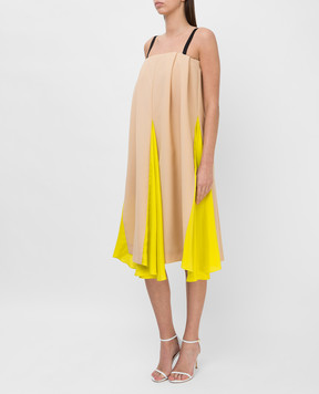 NINA RICCI Wool and silk dress with contrasting panels 21ECRO011WV0303