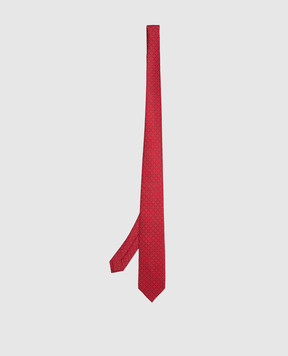 Stefano Ricci Children's red silk set of patterned tie and shawl YDH33027
